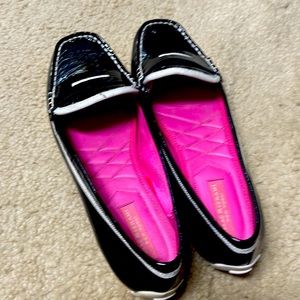 Izaac Mizrahi loafers black white size 8